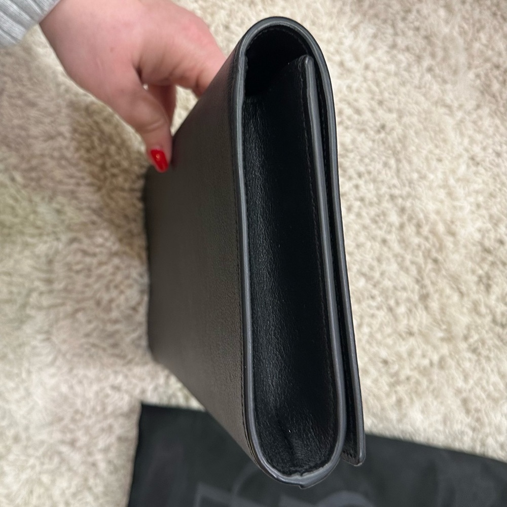 Yves Saint Laurent YSL Black on Black Clutch with Dust Bag - Picture 7 of 15